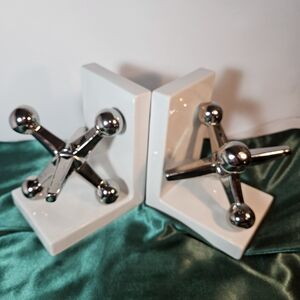 2 Art Deco Ceramic Jack Bookends